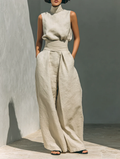 Iris | Relaxed Sleeveless Wide-Leg Two-Piece Set