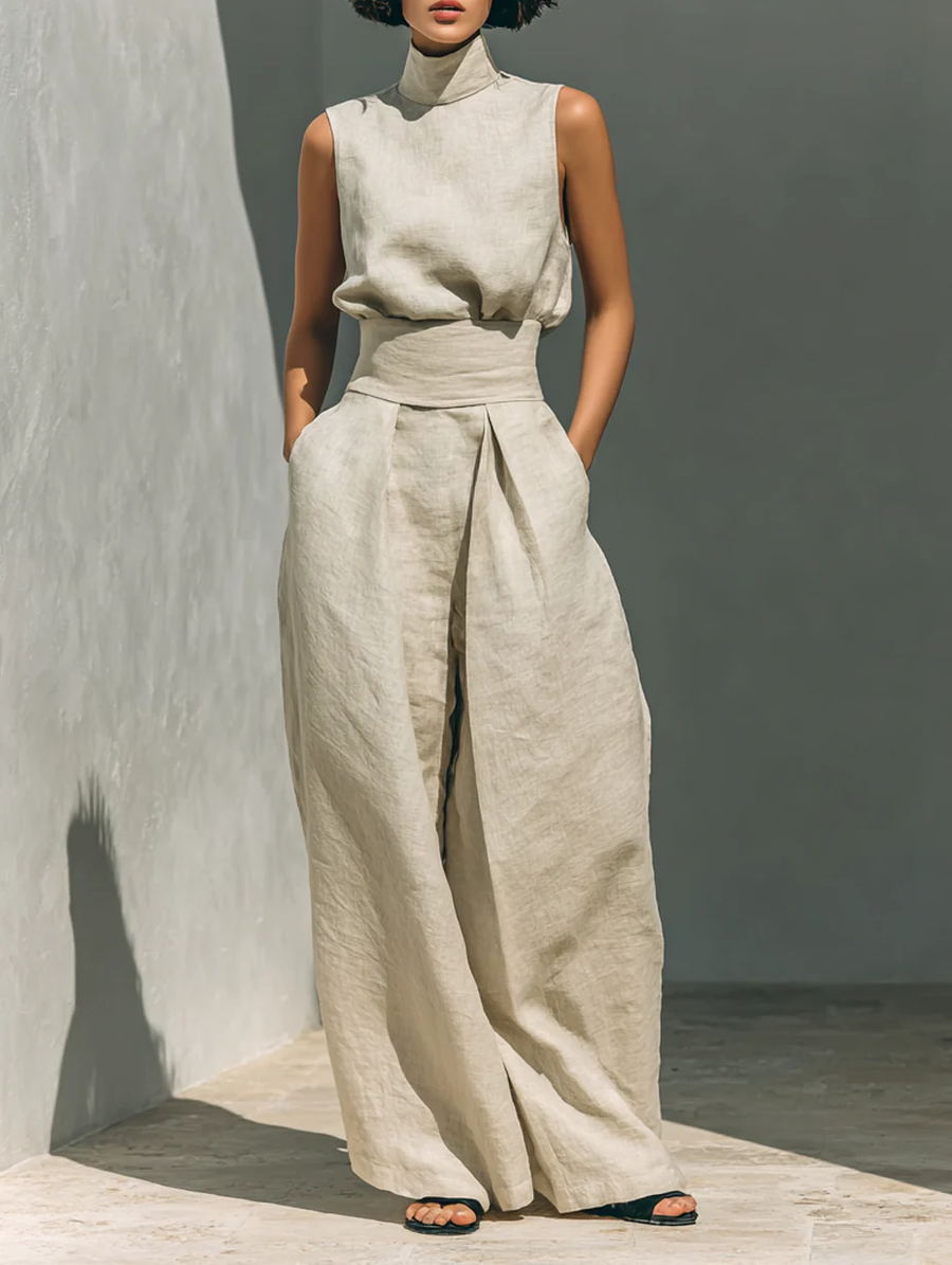 Iris | Relaxed Sleeveless Wide-Leg Two-Piece Set