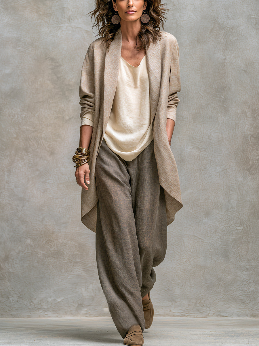 Elize | THREE-PIECE WIDE-LEG SUIT SET