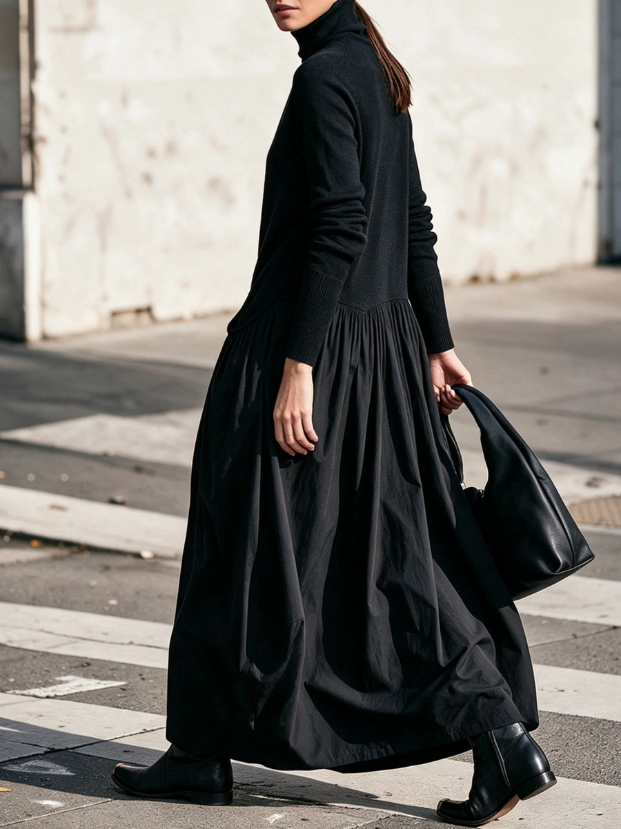 Philippa | Stand Collar Oversized Maxi Dress
