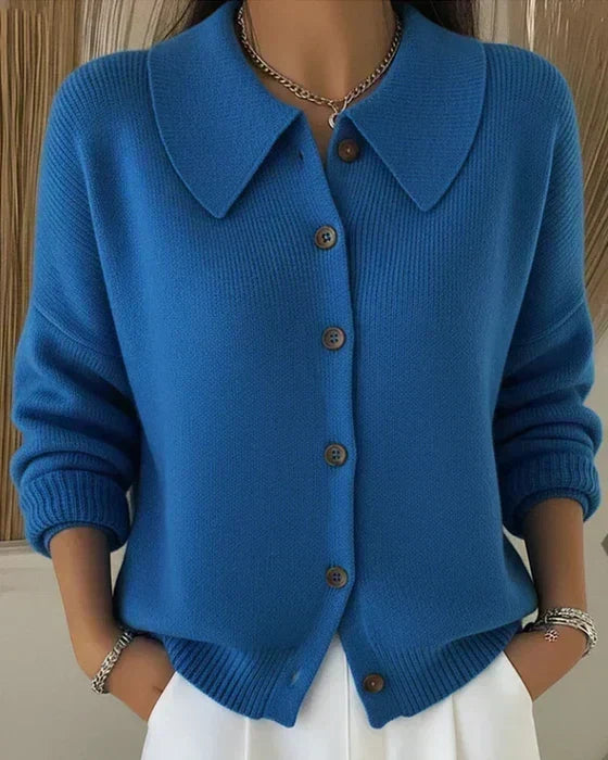 Vega | Knit Jacket with Shirt Collar