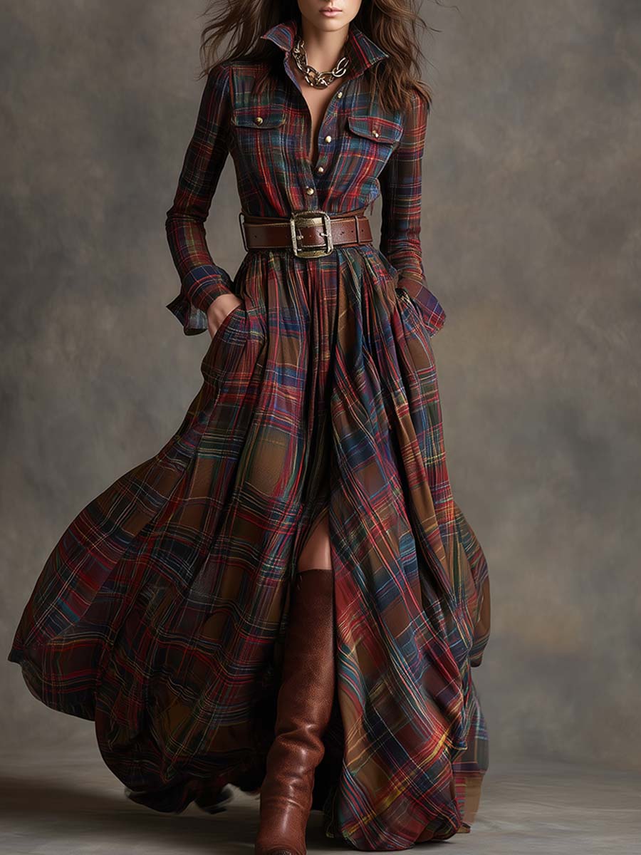 Beatrix | Classic Plaid Shirt Dress