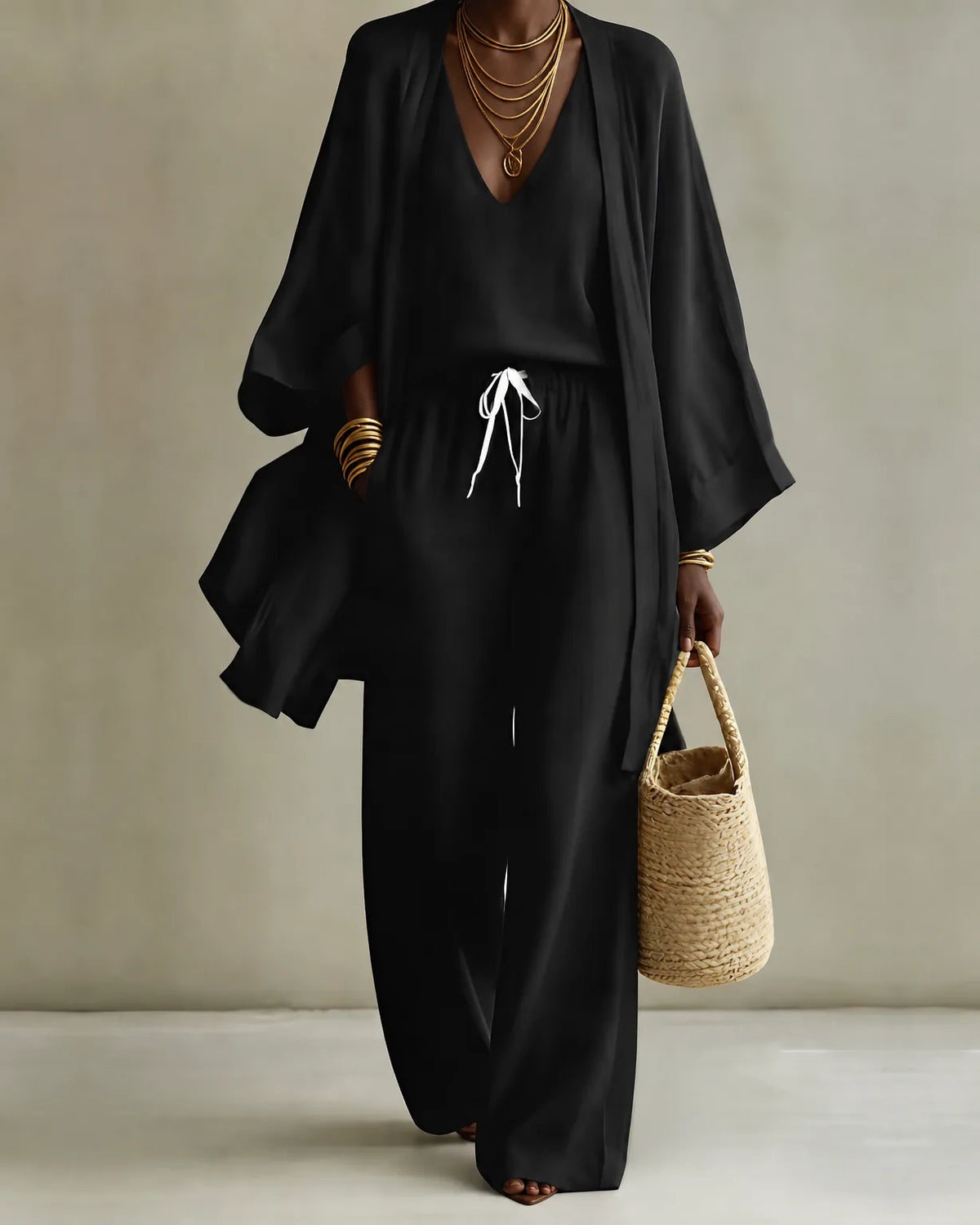 Thea | 3-piece Linen Look Set