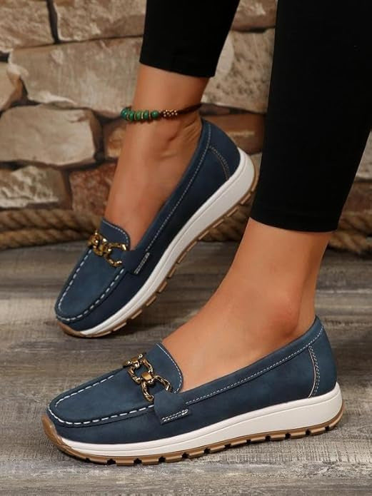 Chloe | Orthopedic Flat Buckle Loafers