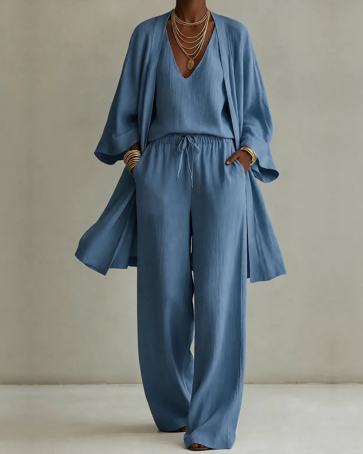 Thea | 3-piece Linen Look Set