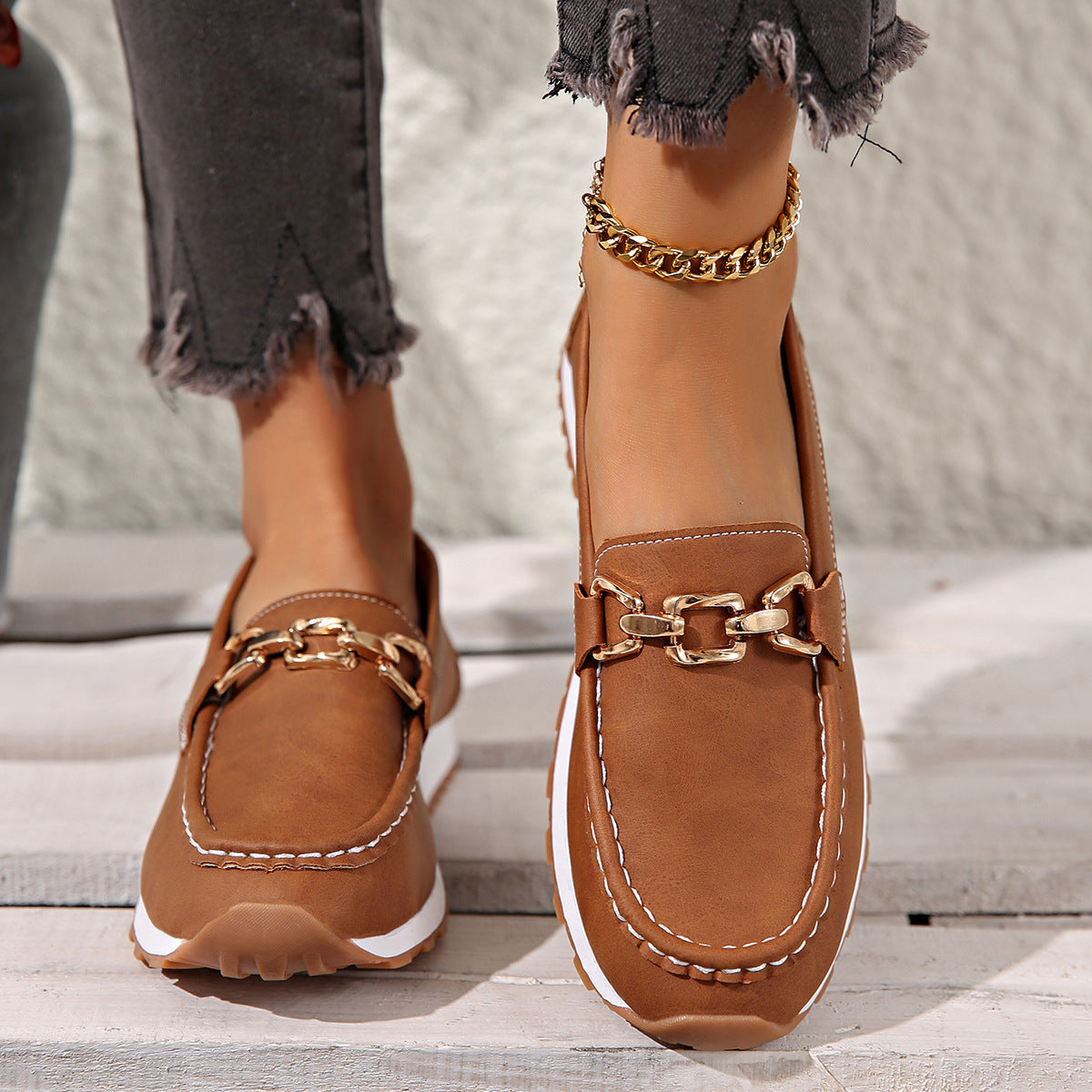 Chloe | Orthopedic Flat Buckle Loafers