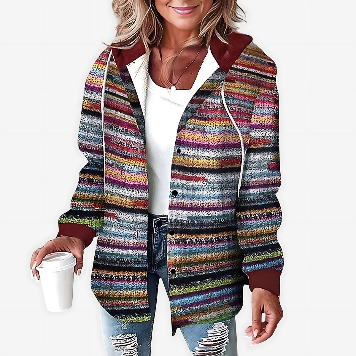 Ciara | Sherpa Lined Plaid Shirt Jacket