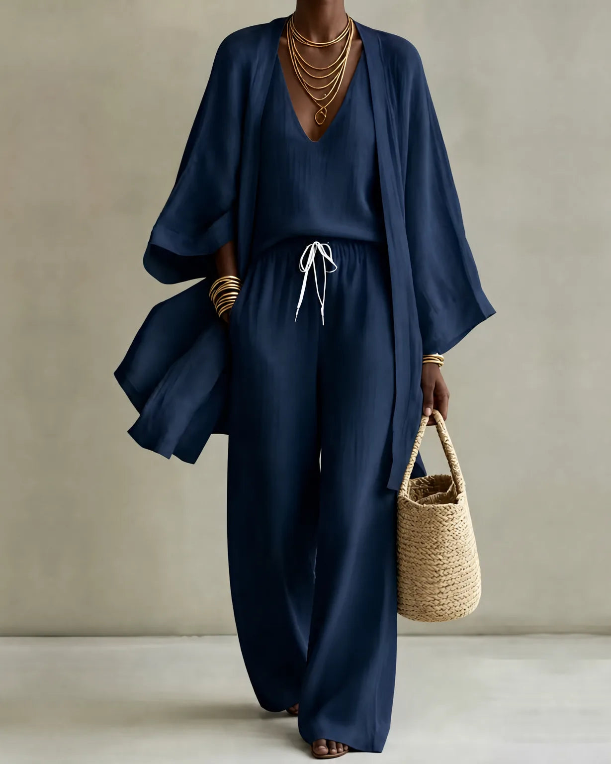 Thea | 3-piece Linen Look Set