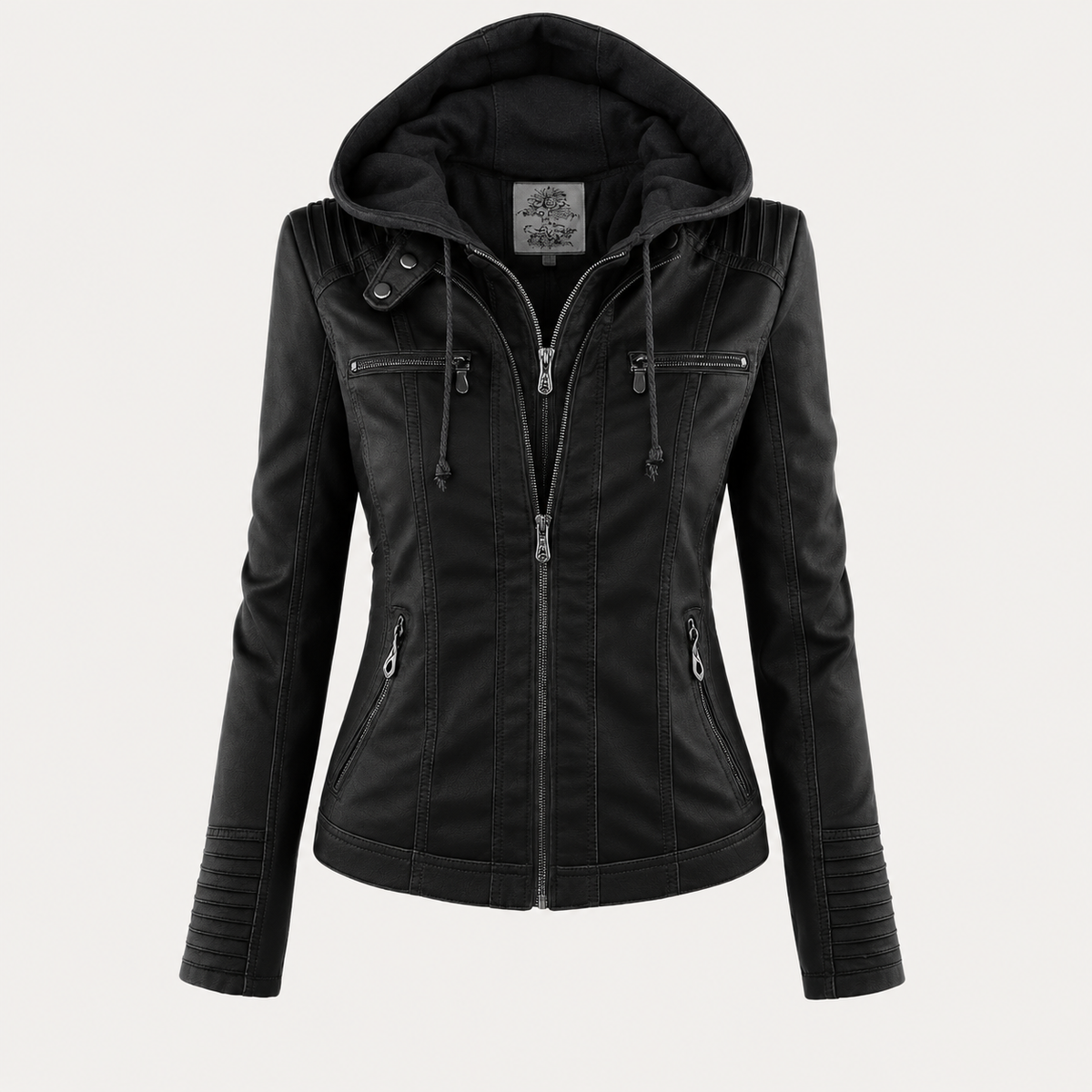 Diane | Hooded Leather Jacket