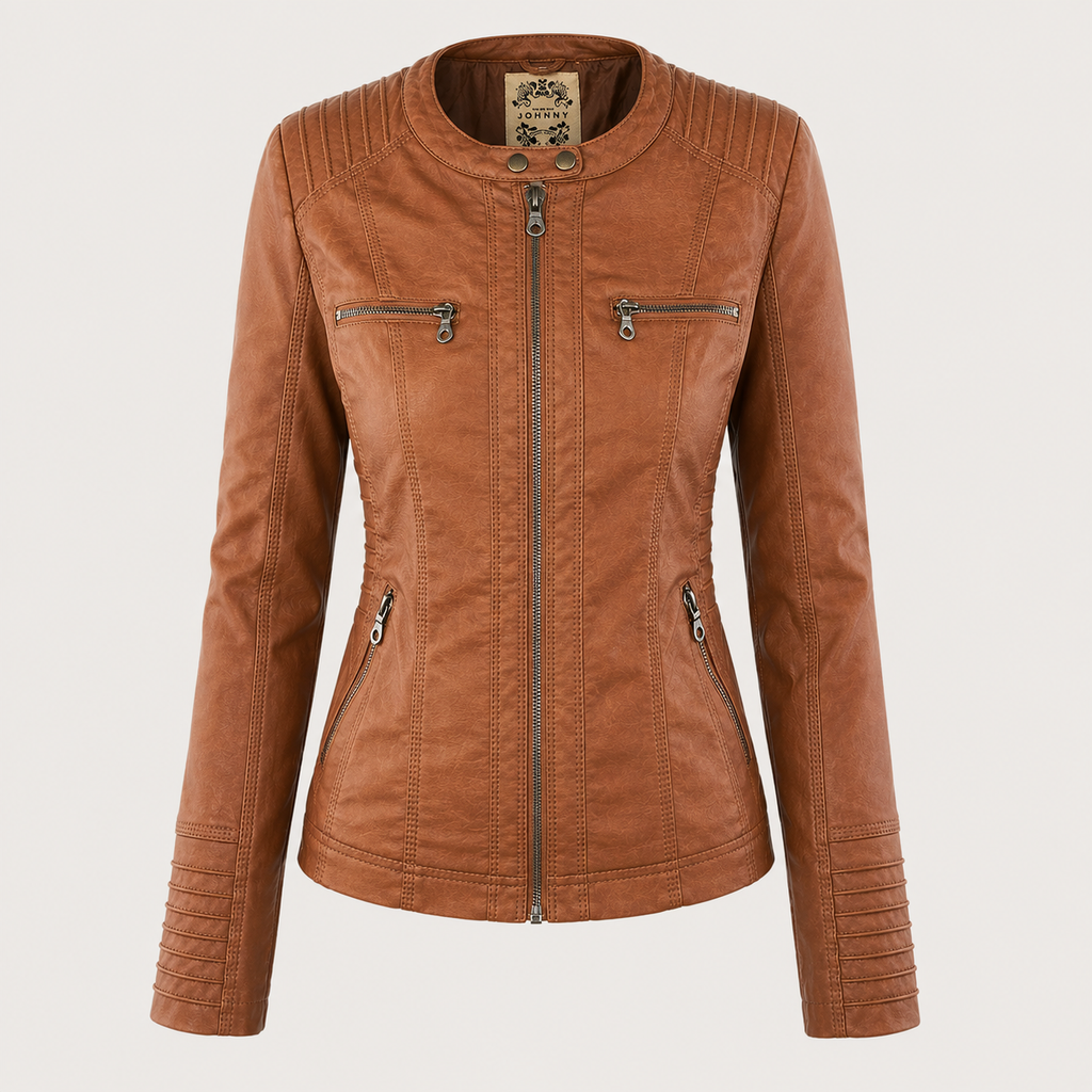 Diane | Hooded Leather Jacket