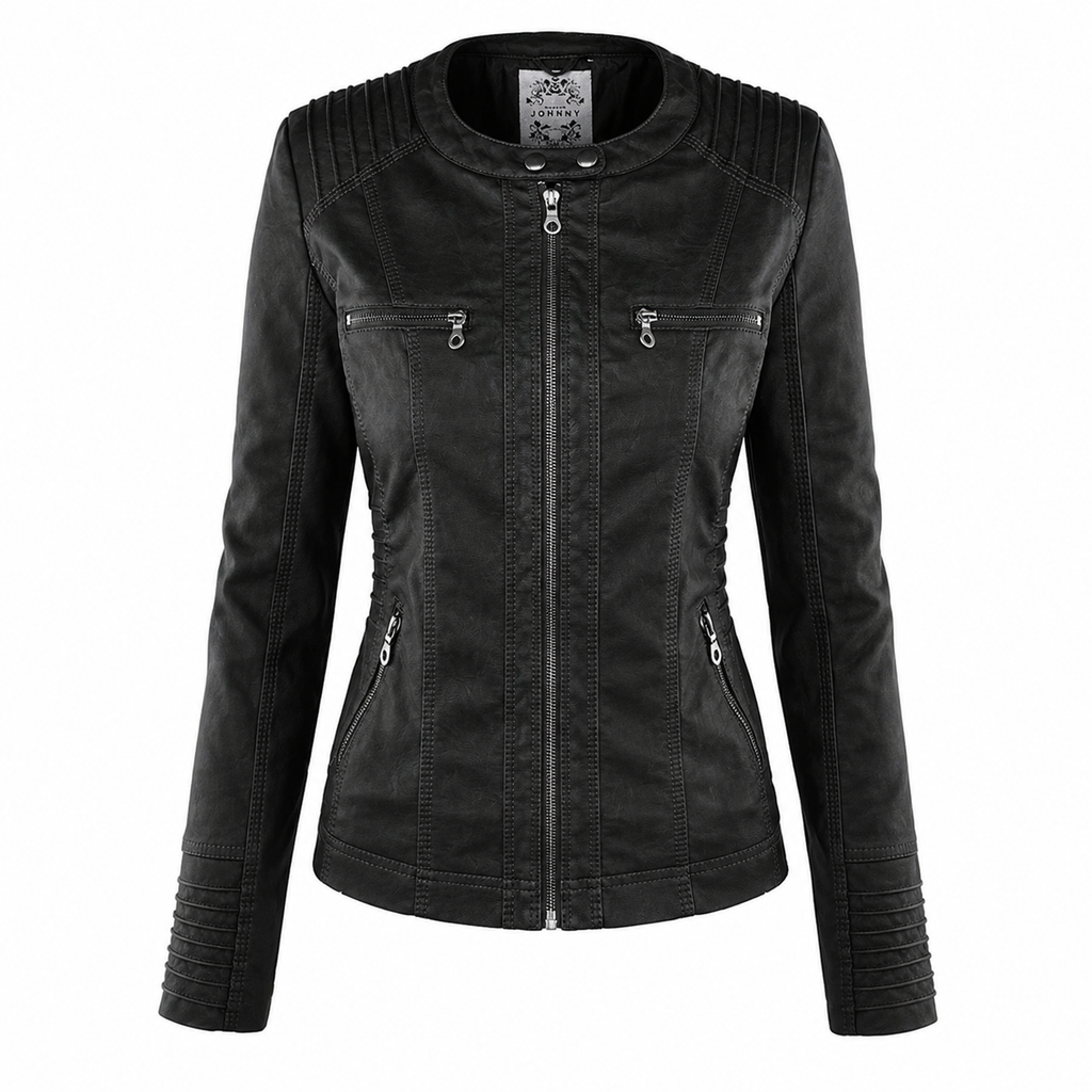 Diane | Hooded Leather Jacket