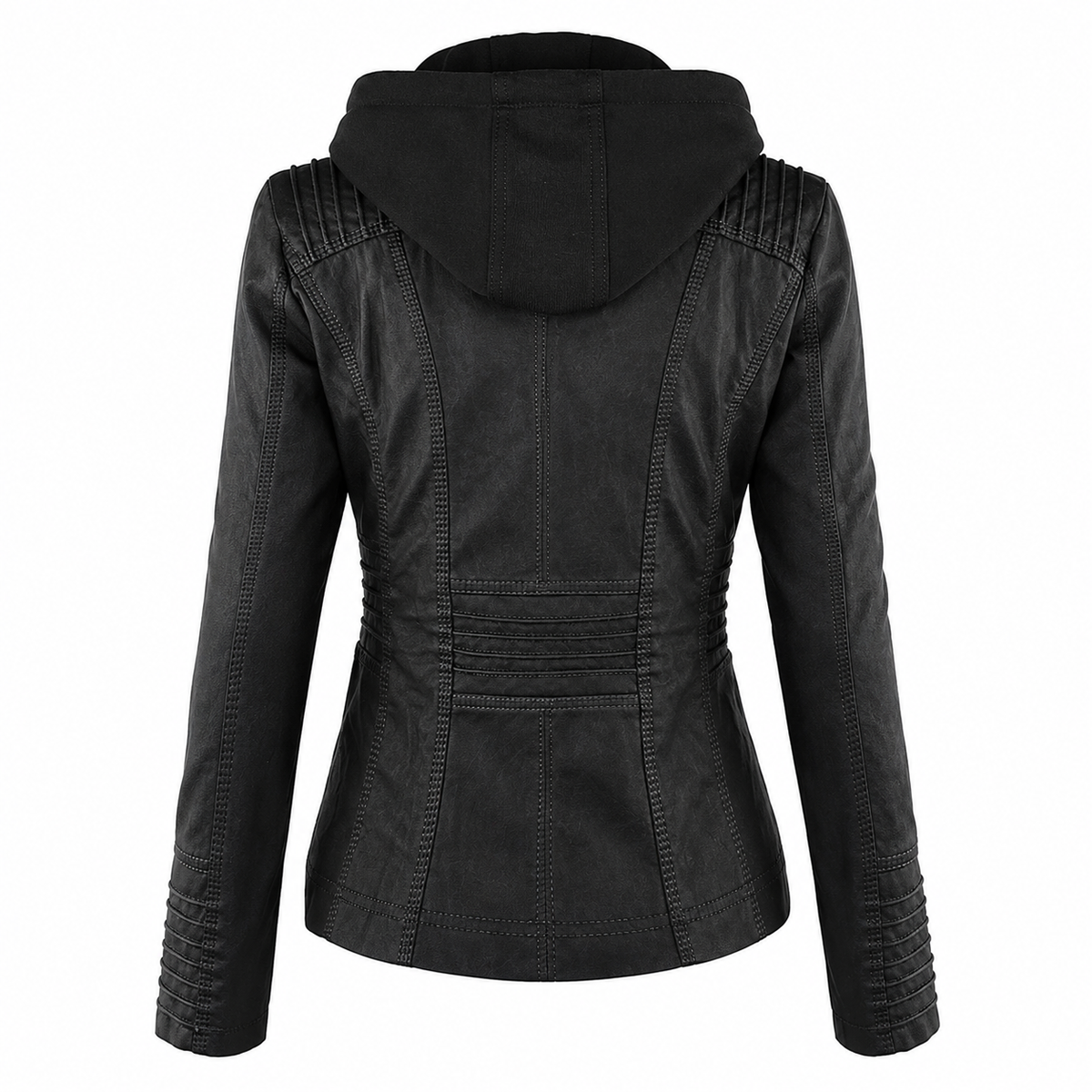 Diane | Hooded Leather Jacket