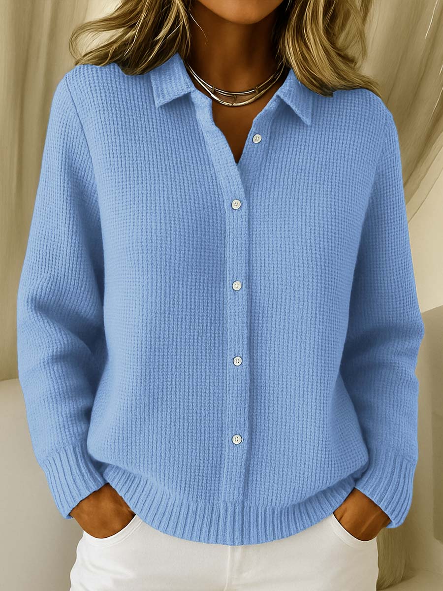 Camille | Textured Knitted Button Cardigan