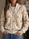 Persephone | Delicate Floral Vine Cream Print
