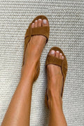 Cassie | Casual Flat Slingback Sandals Made of Suede with Open Toe