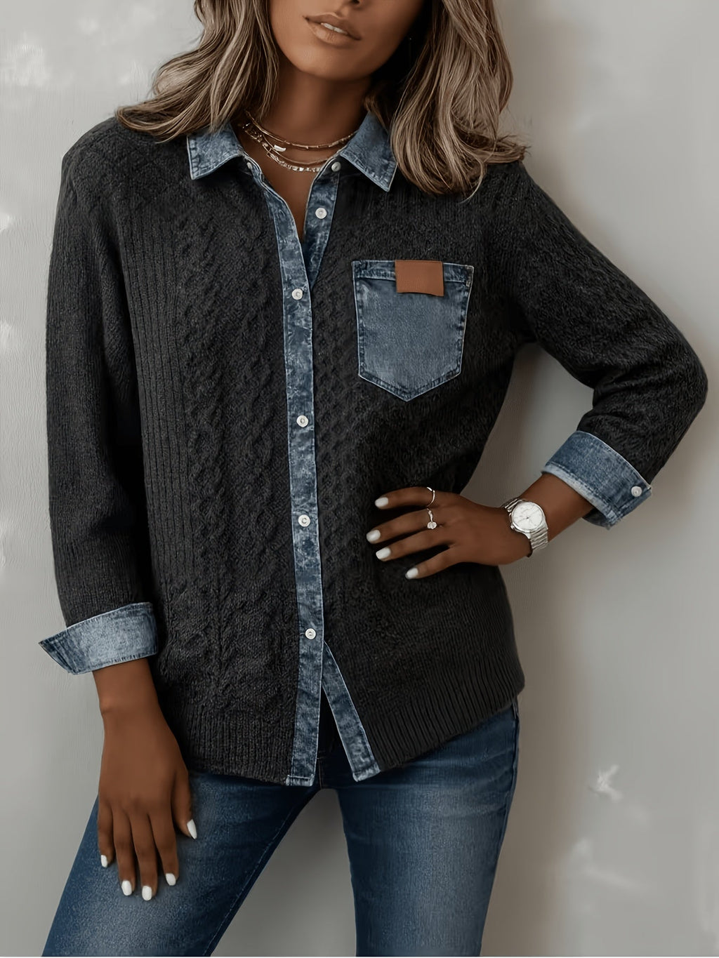 Roxy | Comfortable Denim Cardigan