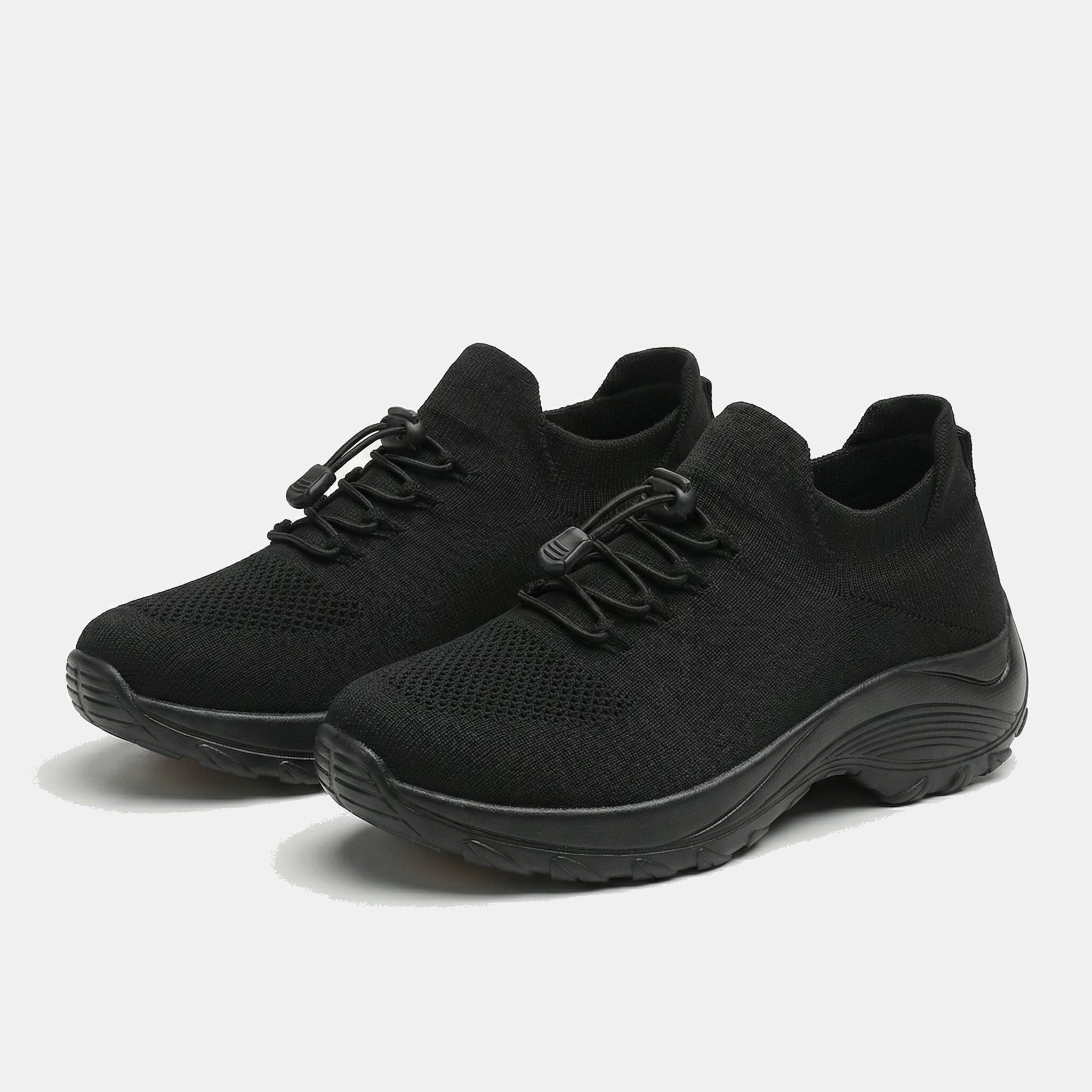 Linda | Orthopedic Knit Fabric Shoes in Green & Black