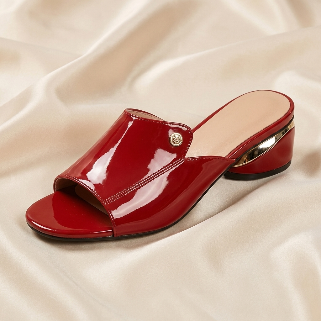 Mauve | Patent Slide Heels