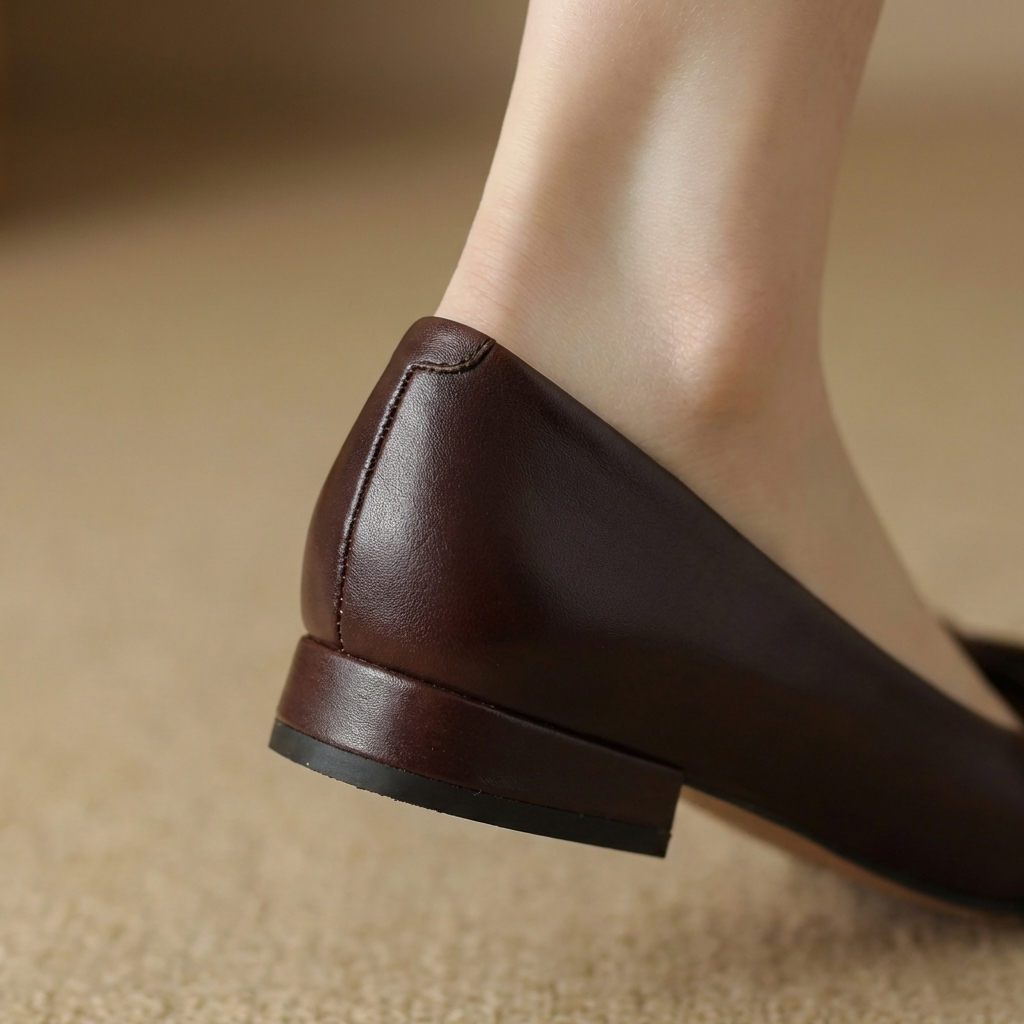 Camille | Bow Leather Flats