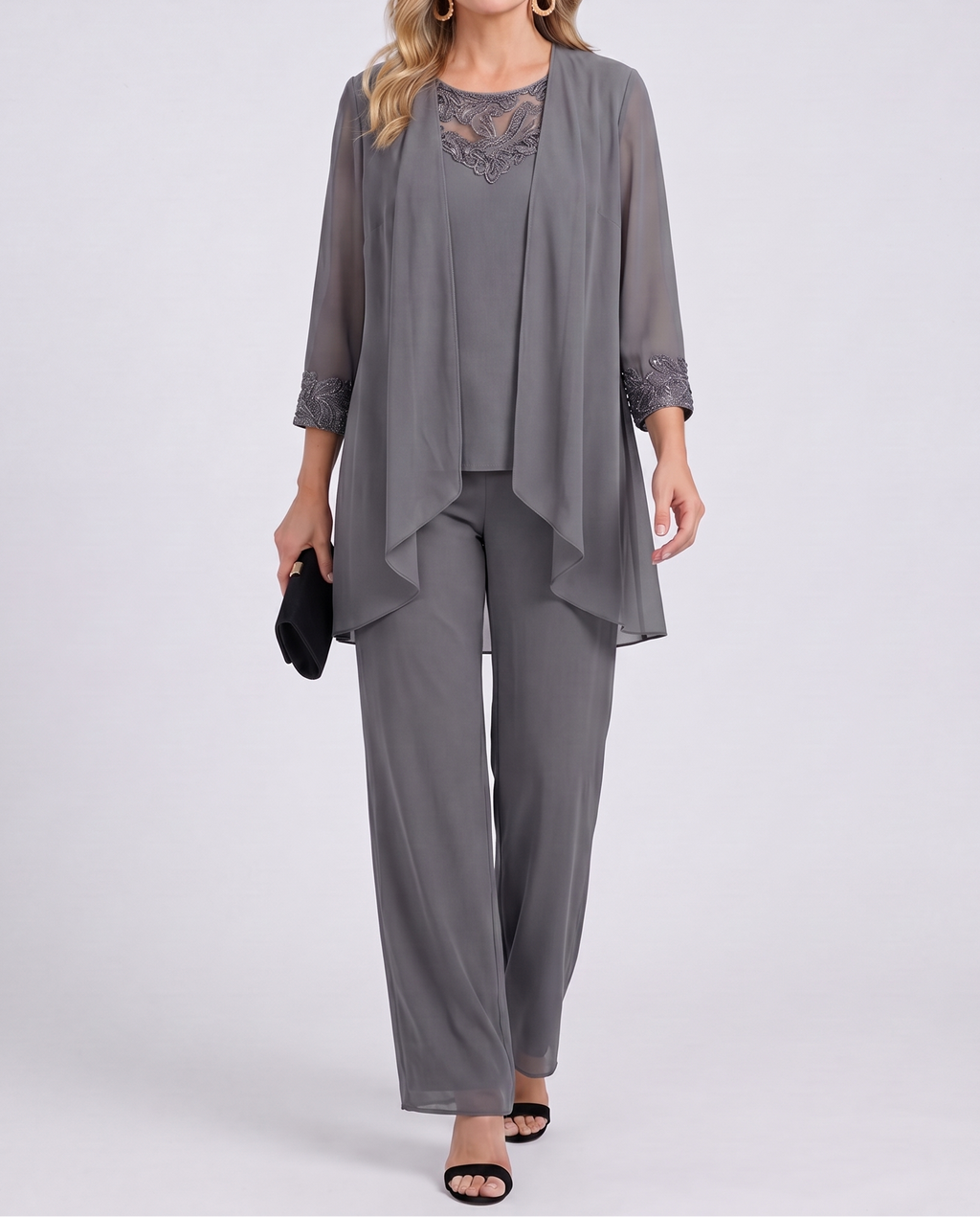 Elodie | Flowing Jacket & Wide-Leg Pant Set