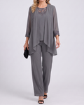 Elodie | Flowing Jacket & Wide-Leg Pant Set