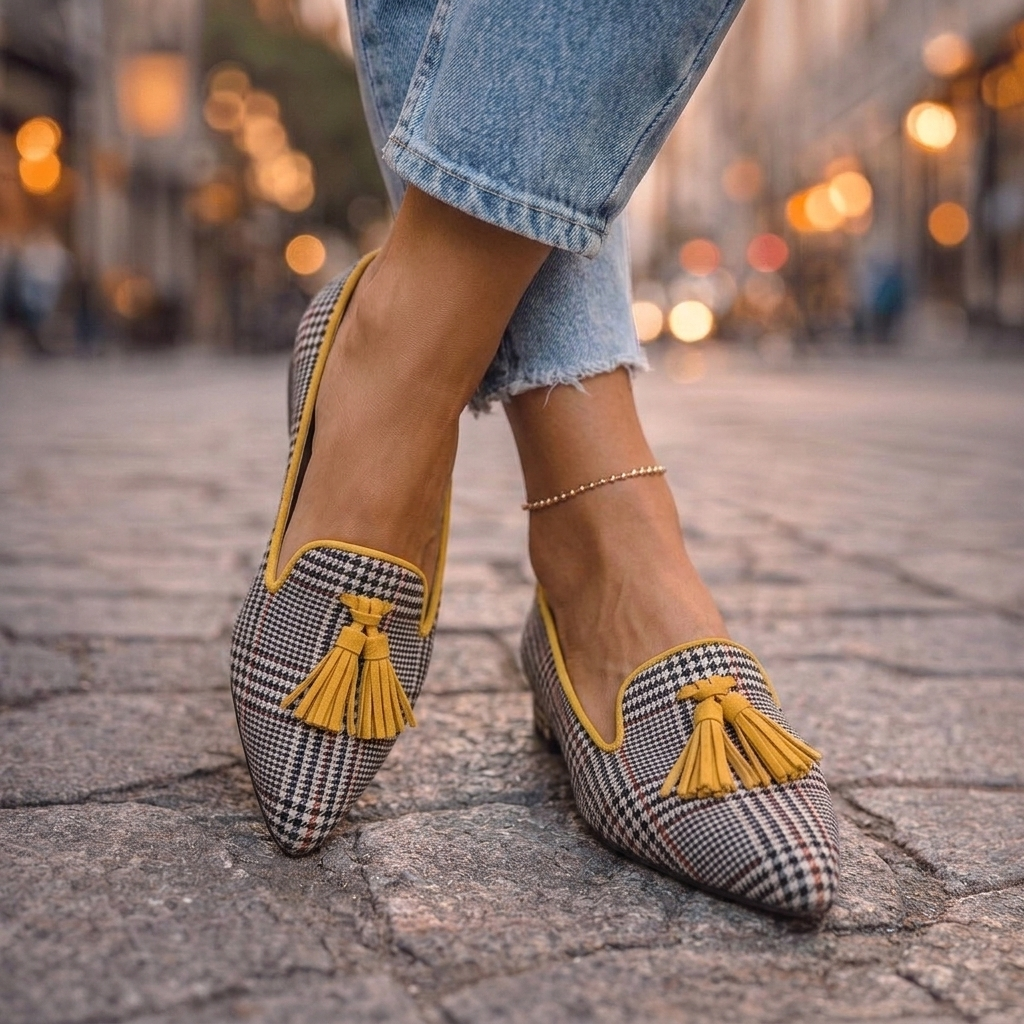 Almarie | Pointed Flats with Tassels