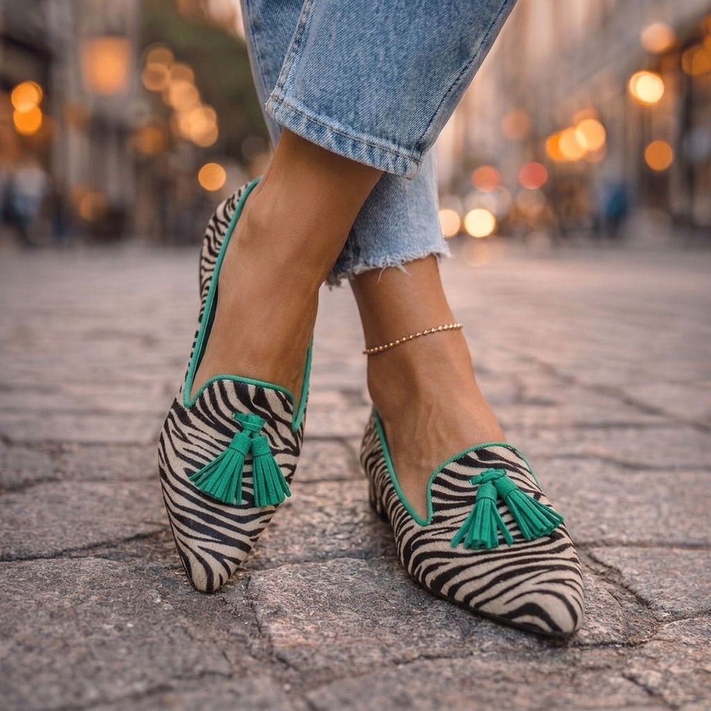 Almarie | Pointed Flats with Tassels