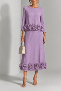 Tatiana | Elegant Floral Applique Skirt Set