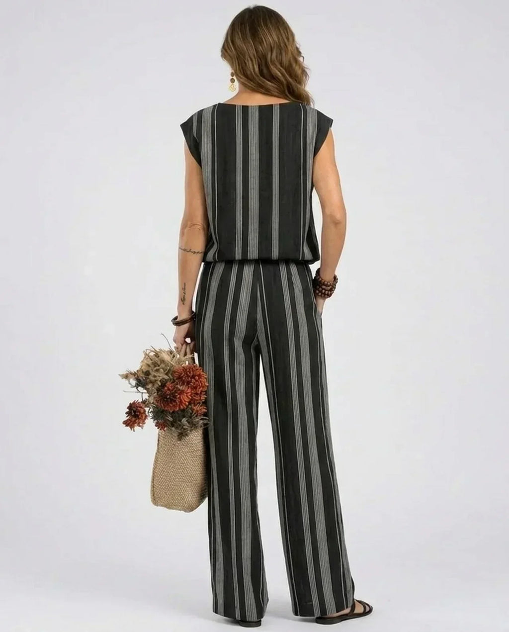 Alessia | Elegant two-piece striped set