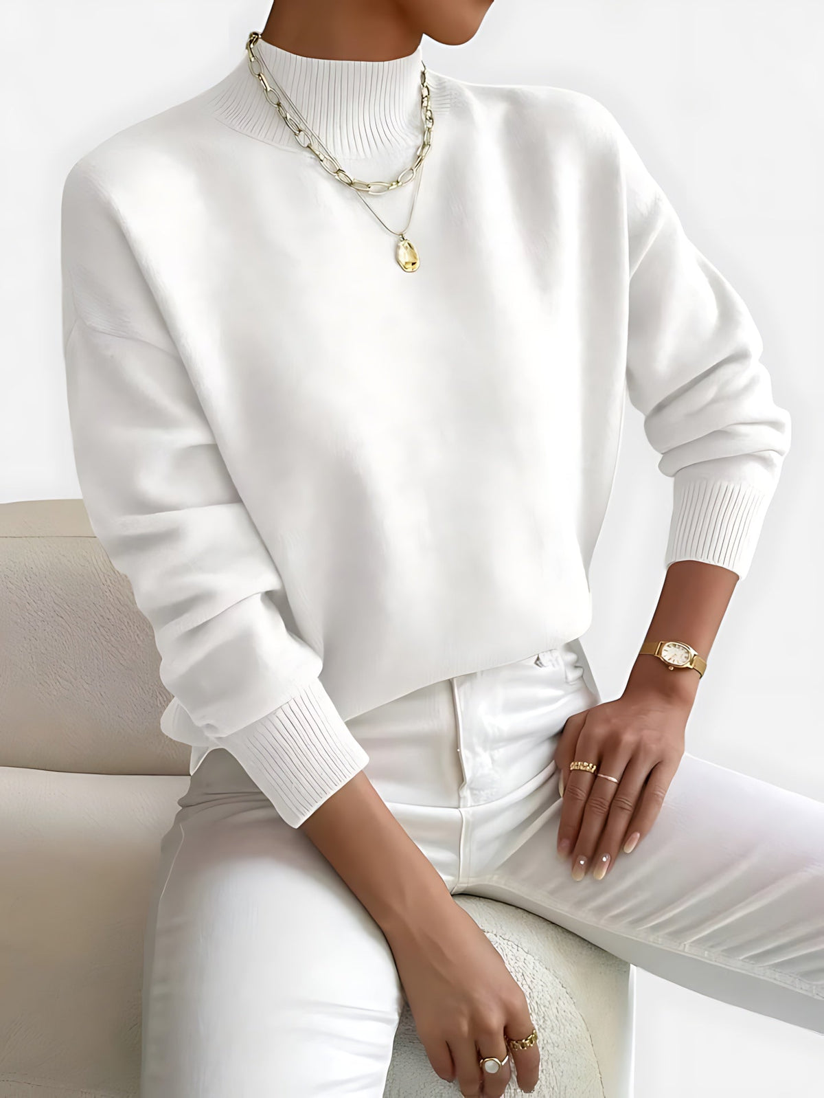 Joyce | Crew Neck Knit Sweater