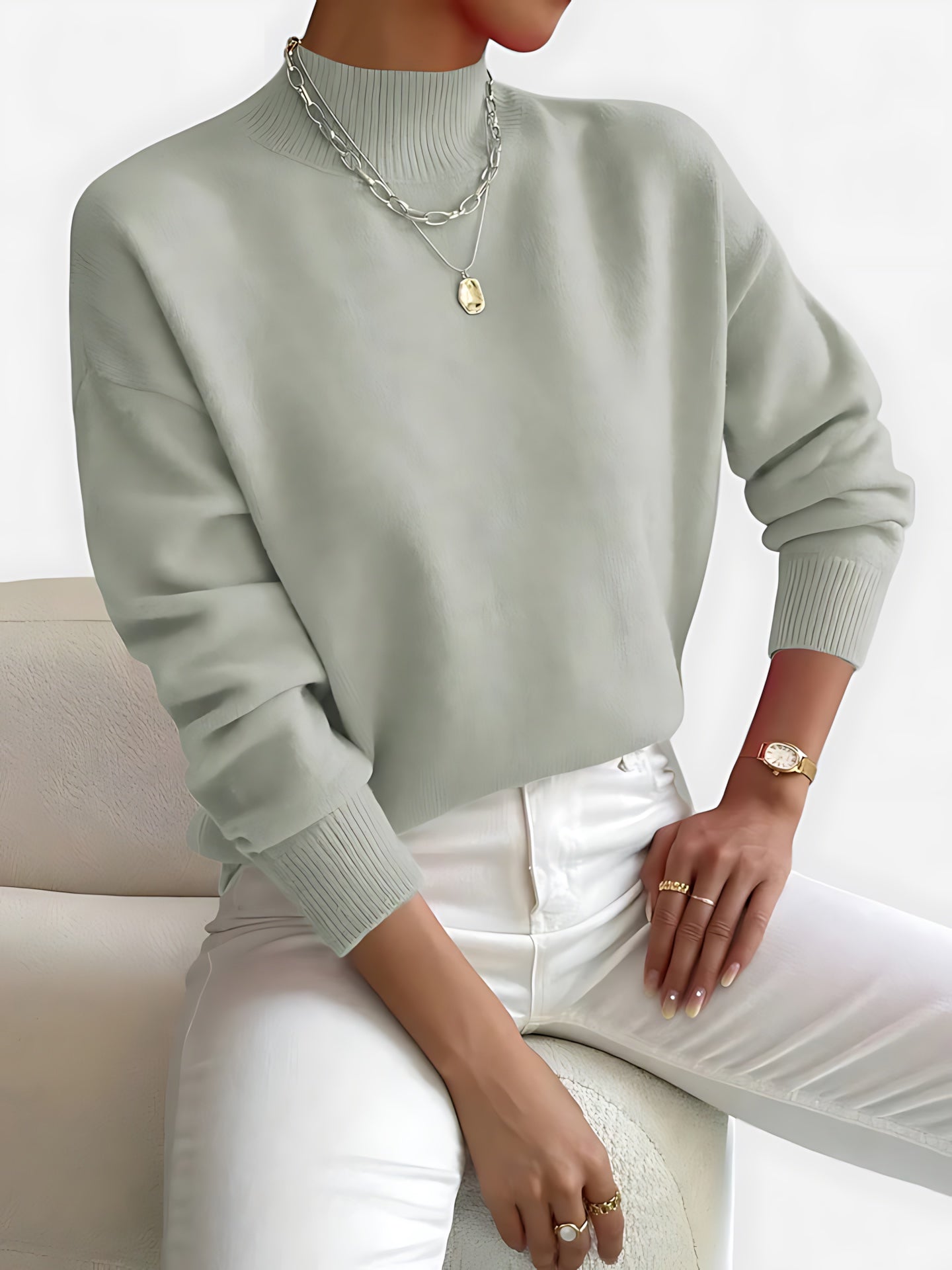 Joyce | Crew Neck Knit Sweater