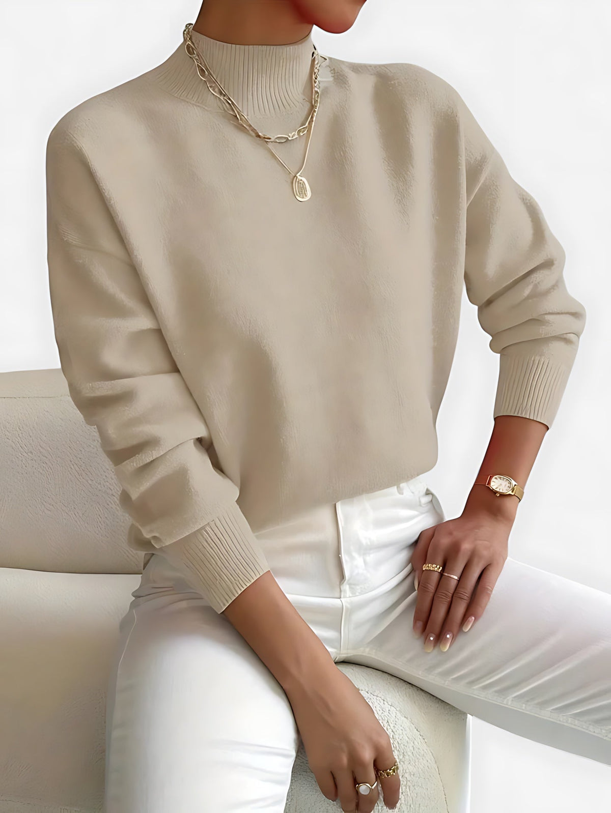 Joyce | Crew Neck Knit Sweater