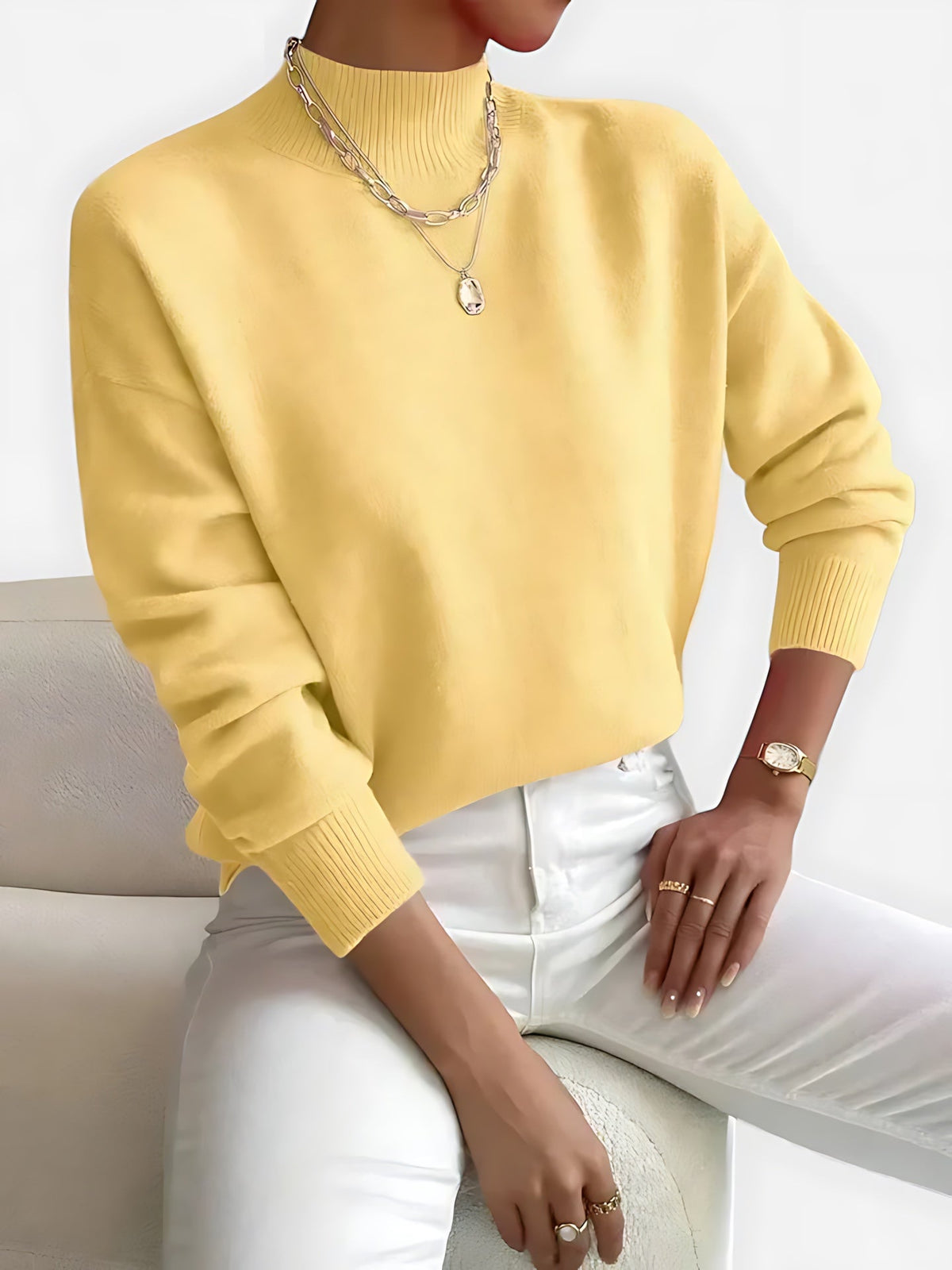 Joyce | Crew Neck Knit Sweater