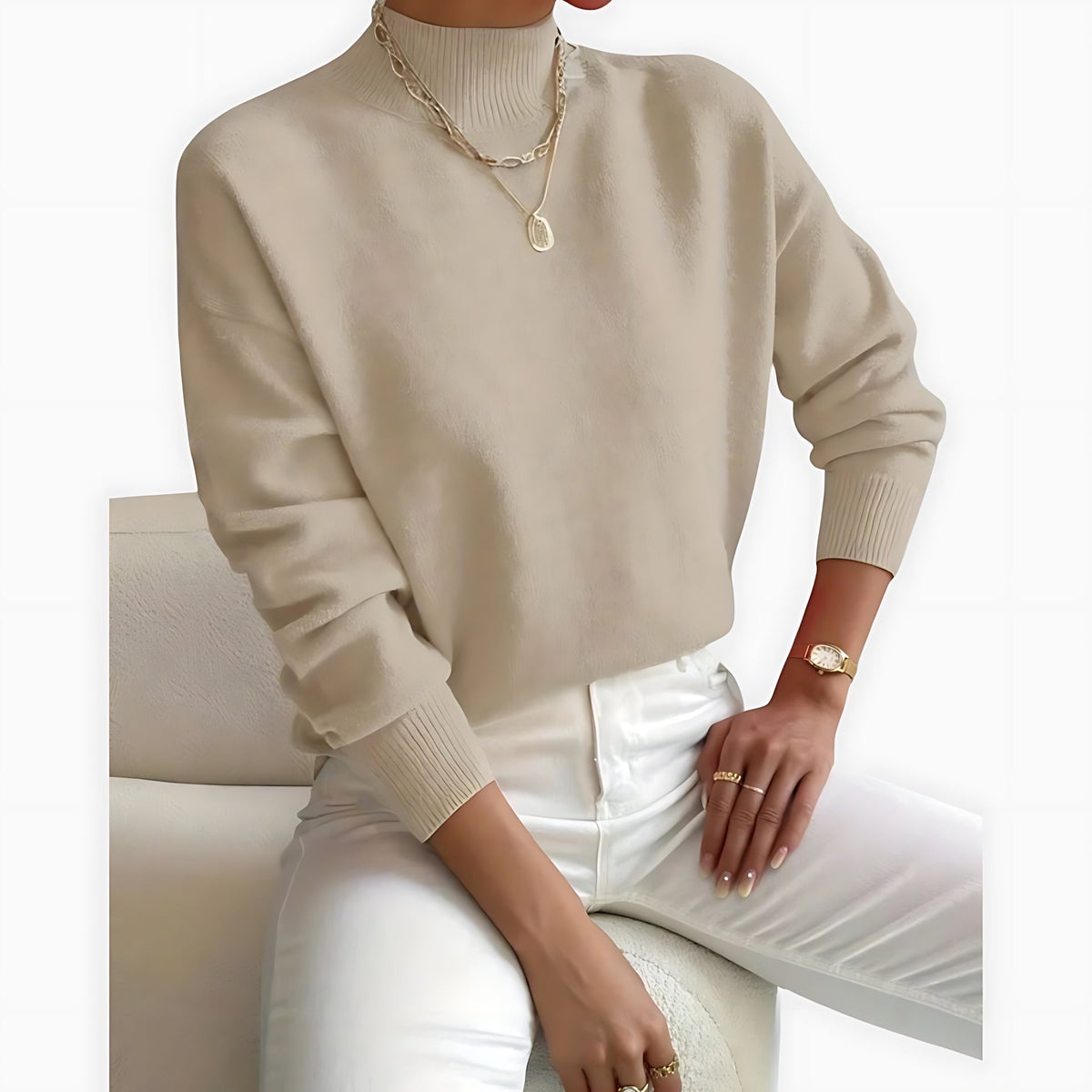 Joyce | Crew Neck Knit Sweater
