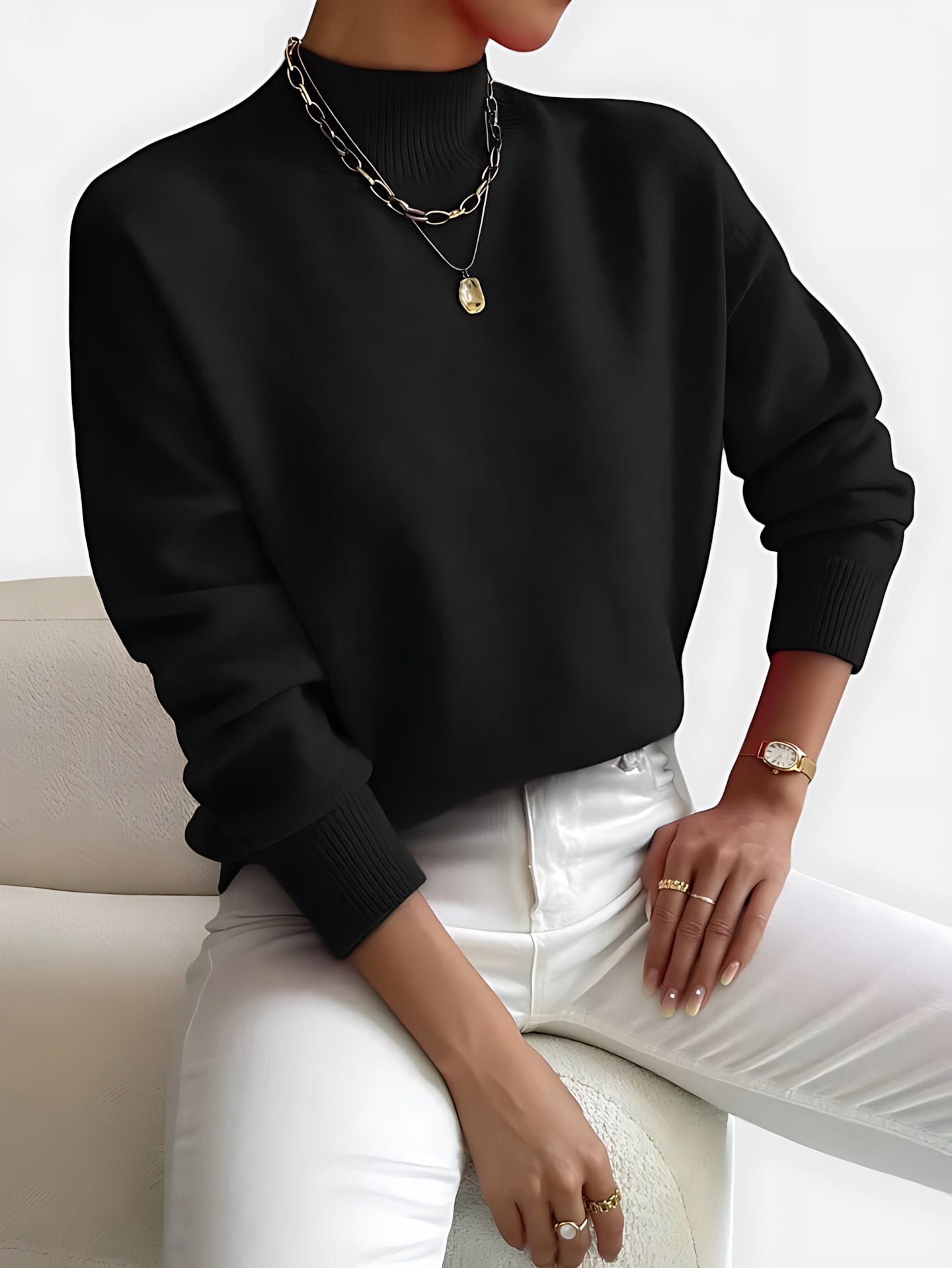 Joyce | Crew Neck Knit Sweater