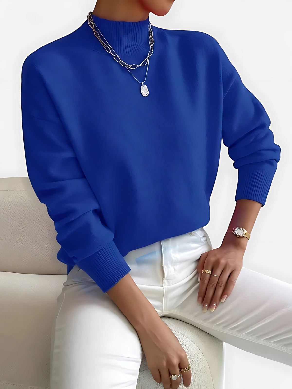 Joyce | Crew Neck Knit Sweater