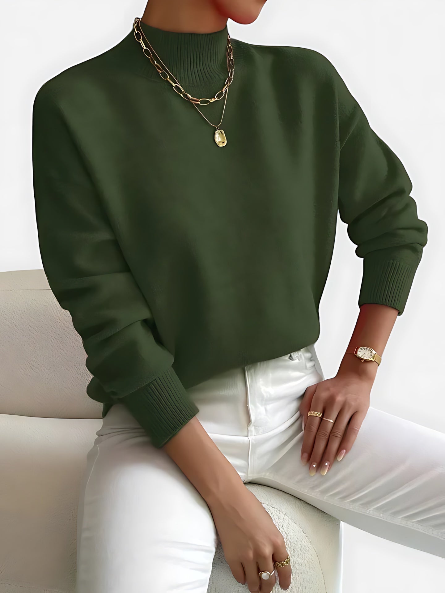 Joyce | Crew Neck Knit Sweater