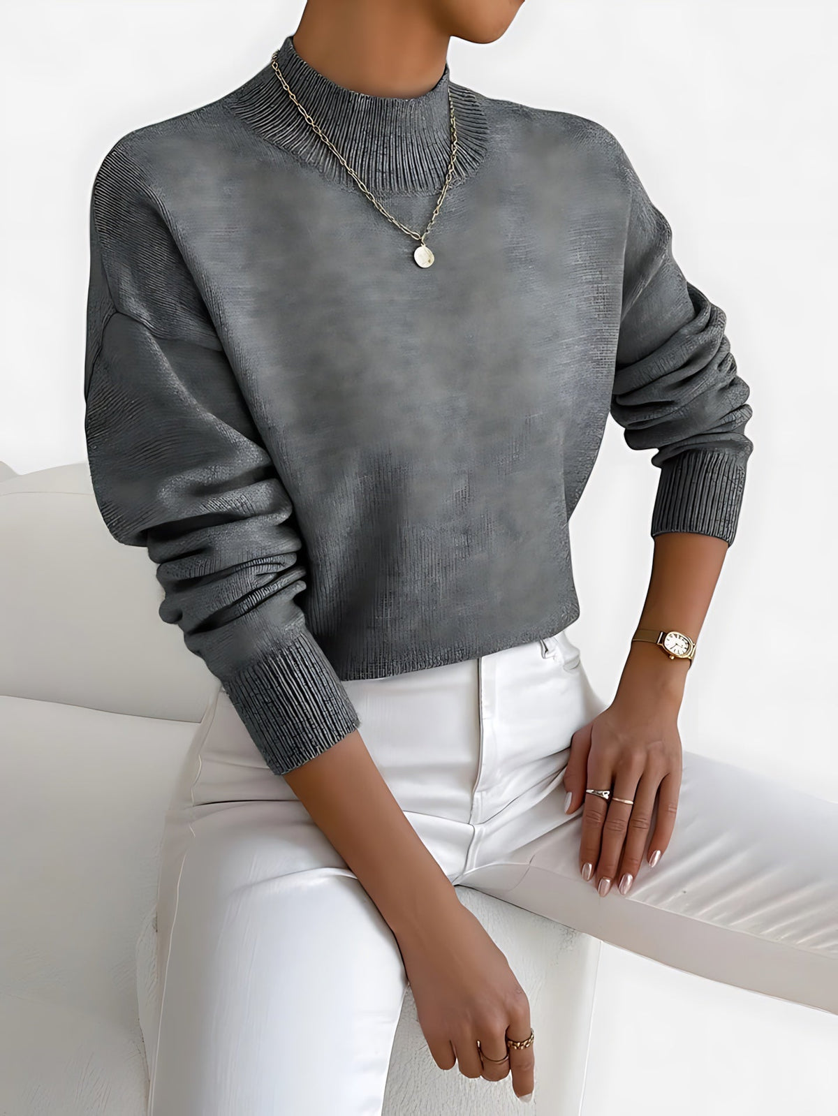 Joyce | Crew Neck Knit Sweater