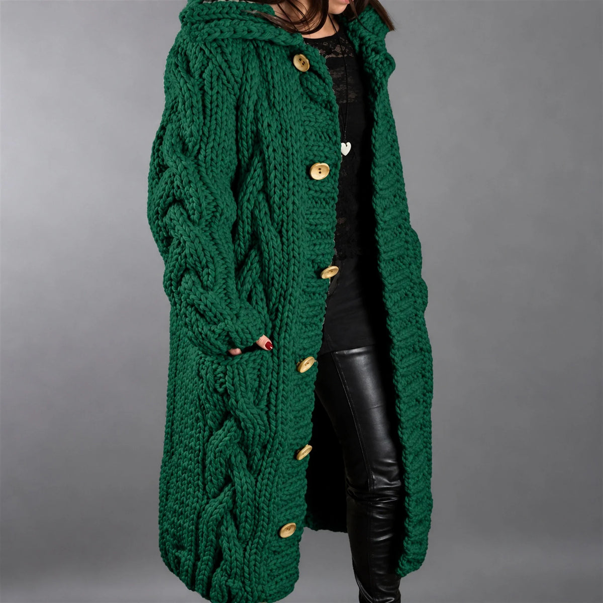 Karina | Elegant Cozy Coat With Tummy Coverage