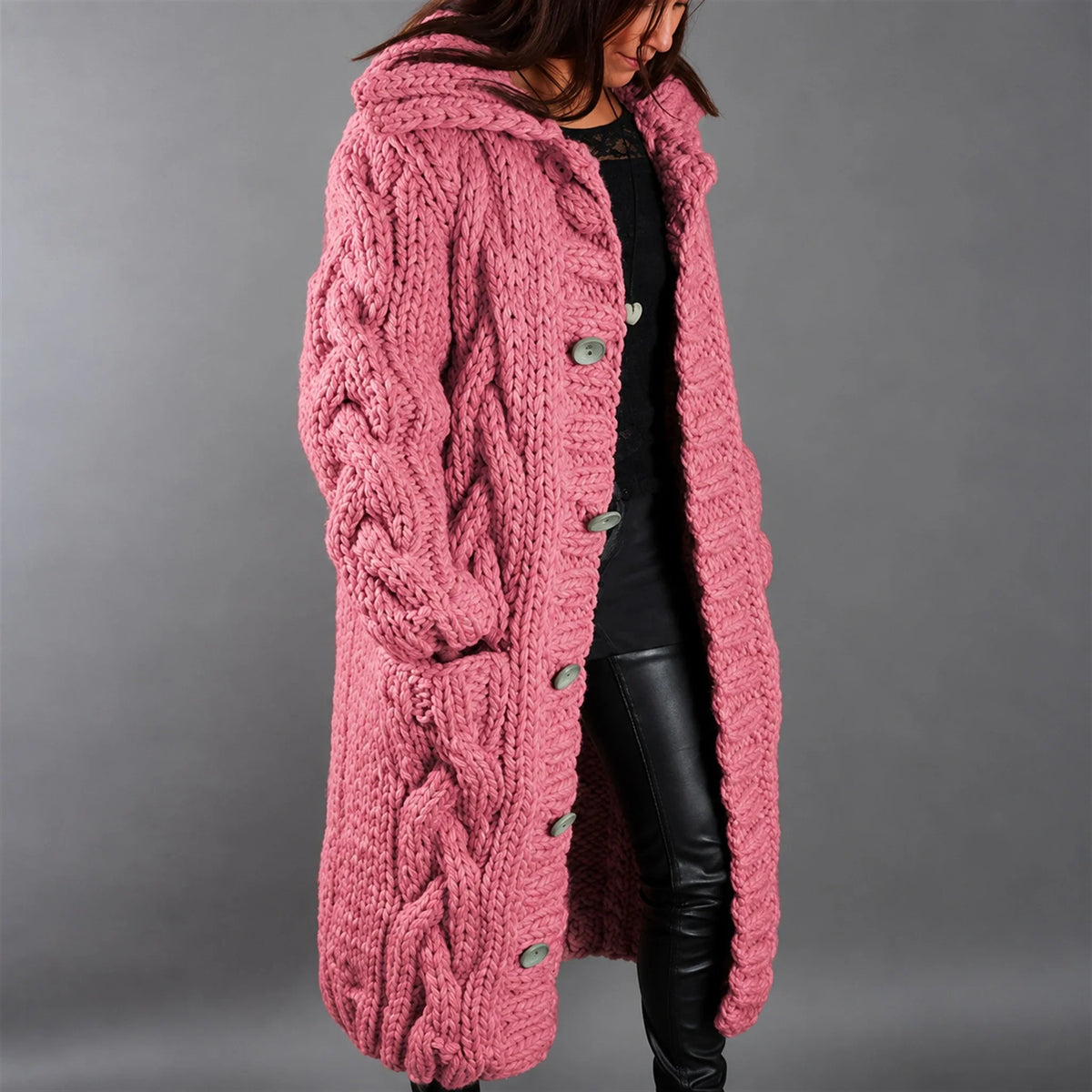 Karina | Elegant Cozy Coat With Tummy Coverage
