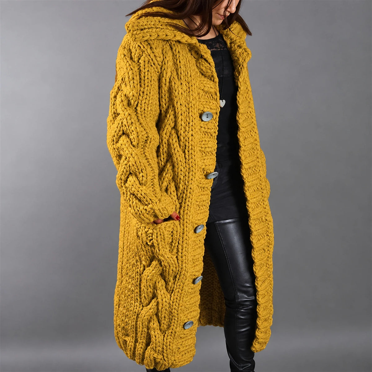 Karina | Elegant Cozy Coat With Tummy Coverage