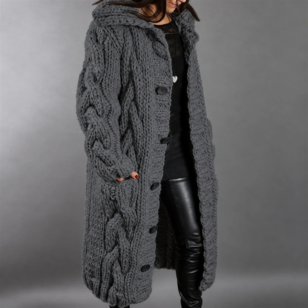 Karina | Elegant Cozy Coat With Tummy Coverage