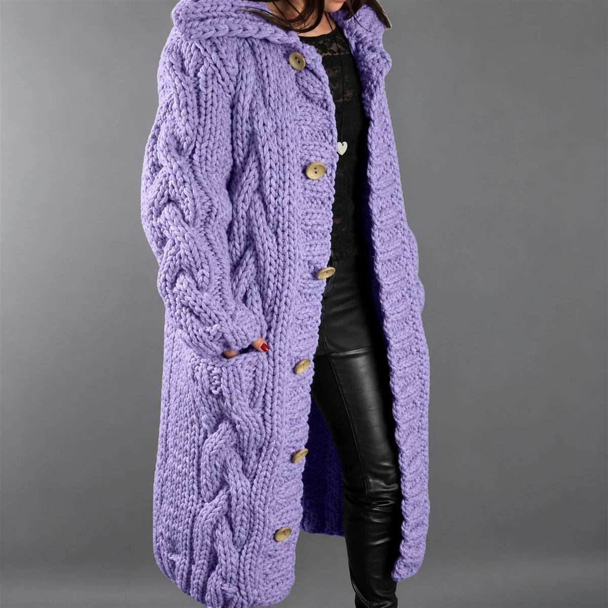 Karina | Elegant Cozy Coat With Tummy Coverage