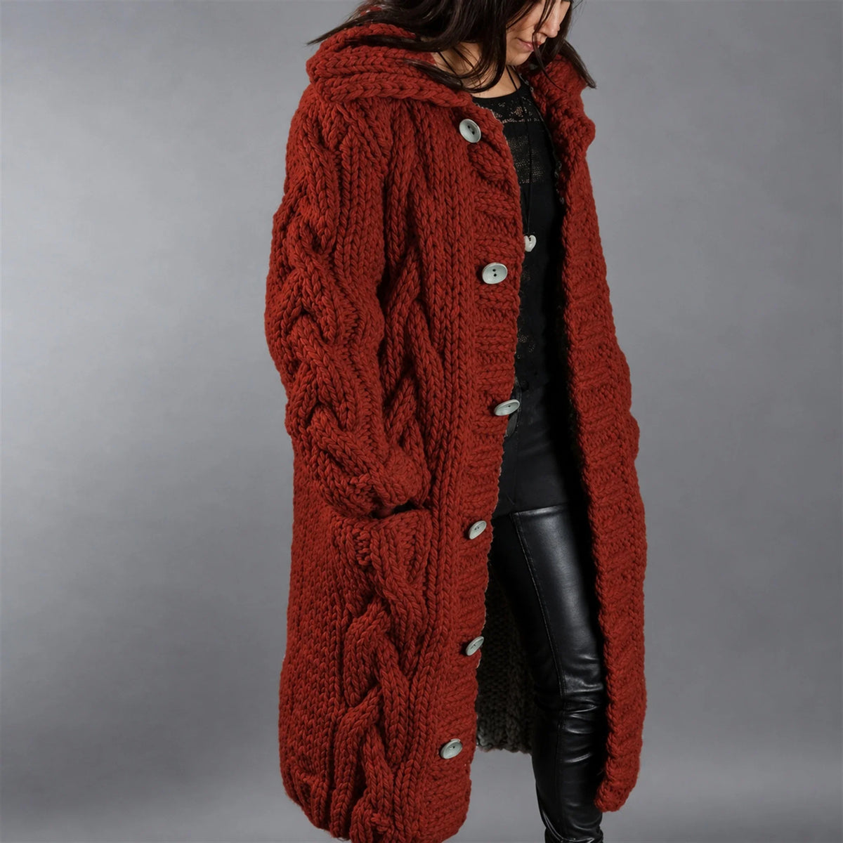 Karina | Elegant Cozy Coat With Tummy Coverage