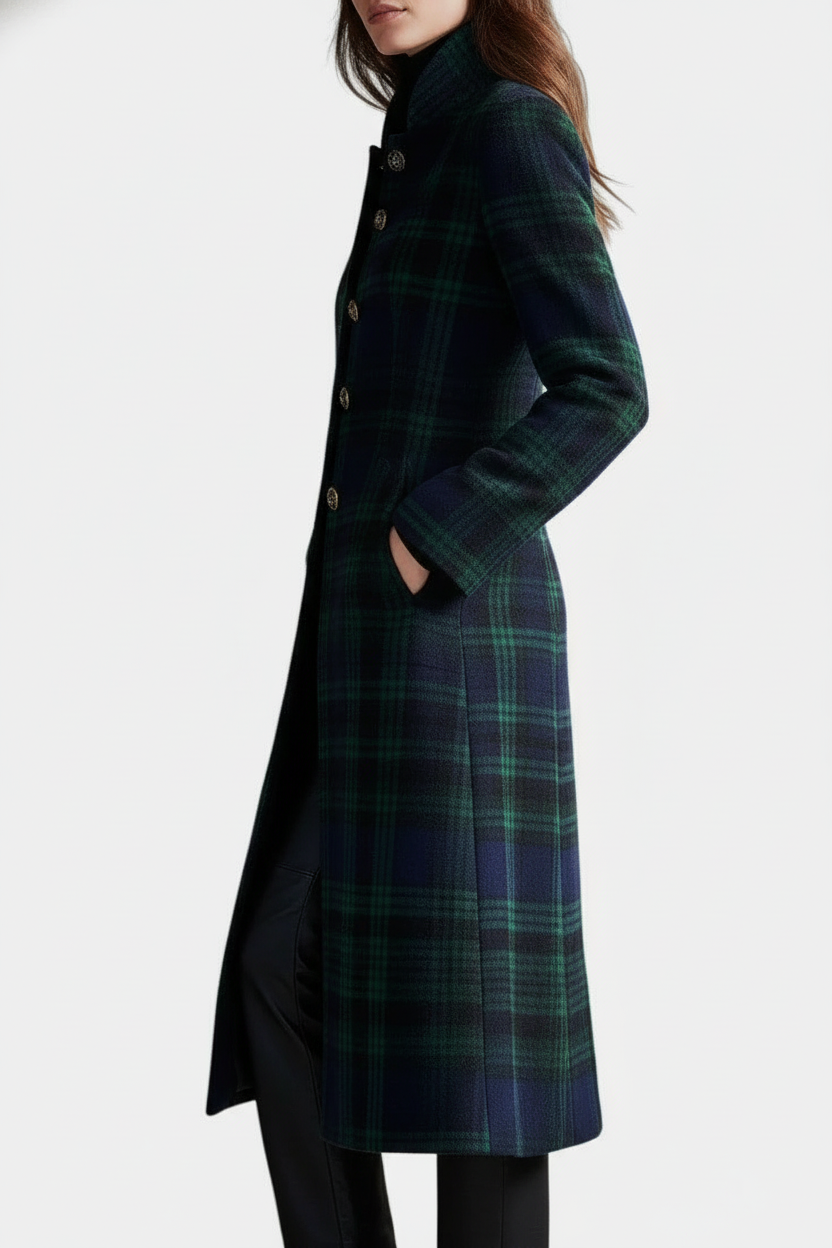 Mariah | Tailored Plaid Coat