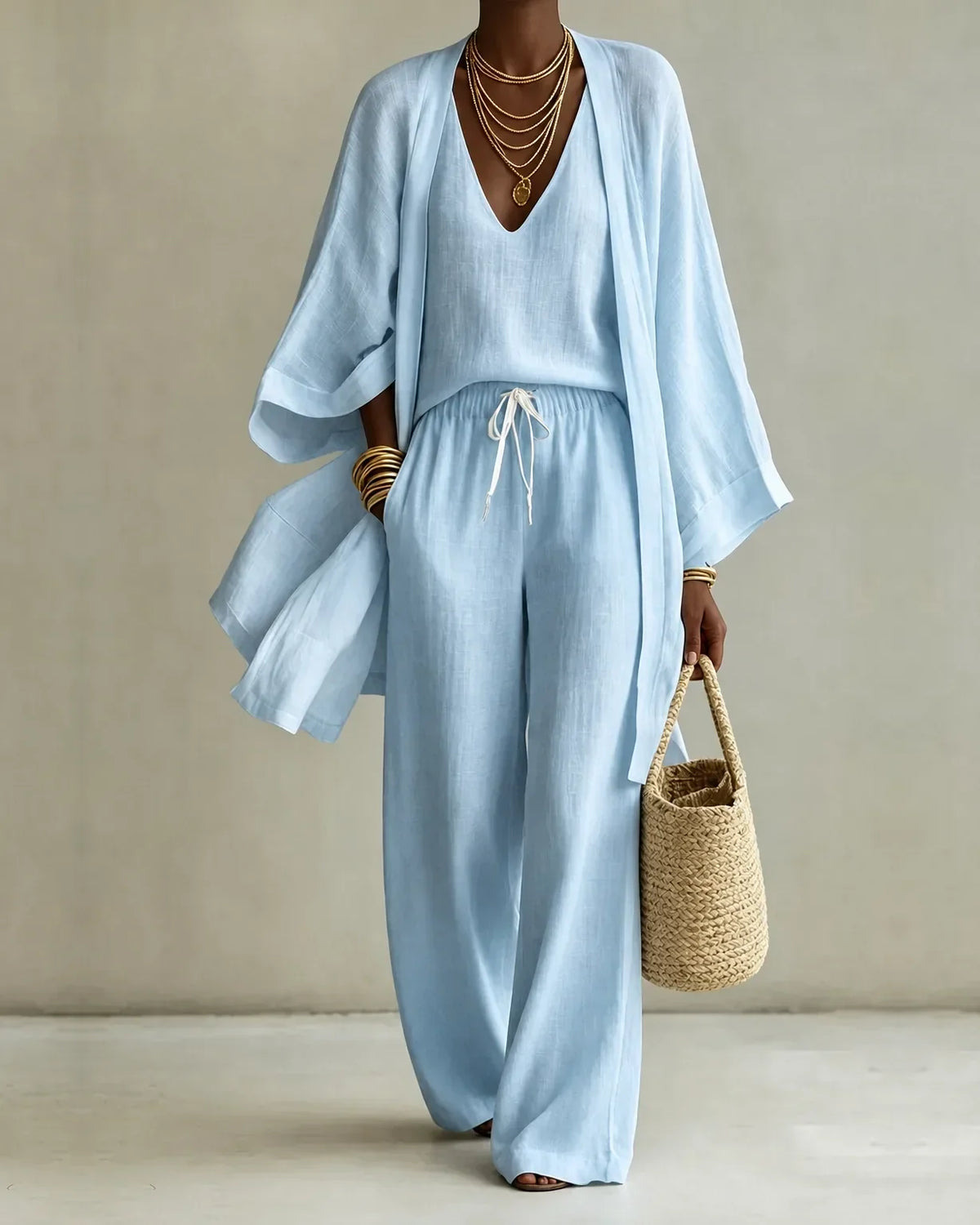 Thea | 3-piece Linen Look Set