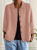 Barbara | Crinkled Clay Pink Point-Collar Blouse
