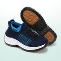 Paisley | Orthopedic Knit Fabric Shoes in Blue & Navy Blue