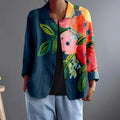 Janet | Painterly Poppy Print Shirt
