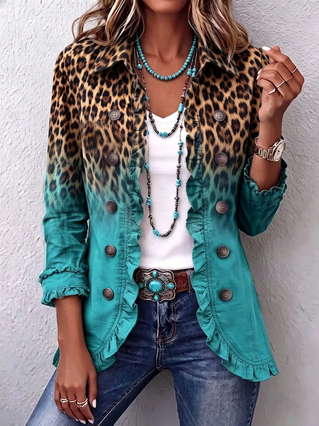 The Lois | Boho Ruffled Jacket